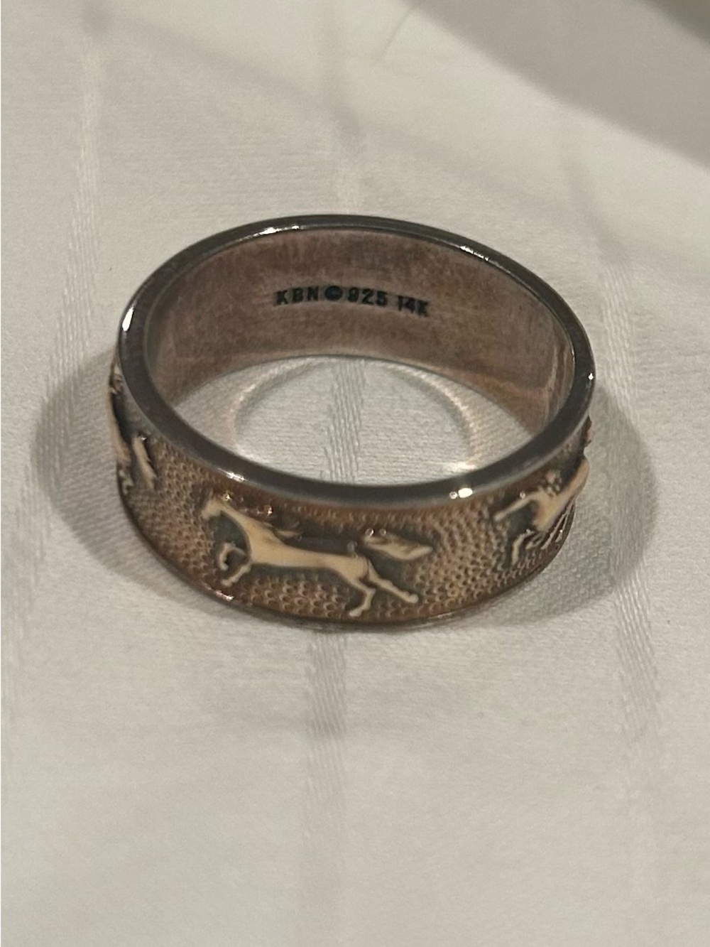 Kabana 14k horse ring